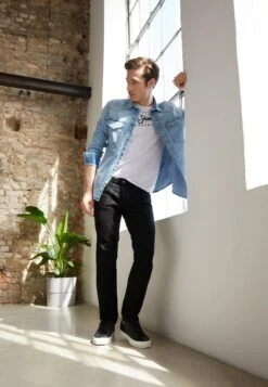 Pepe Jeans Hatch - Vaqueros Slim Fit - Black Denim