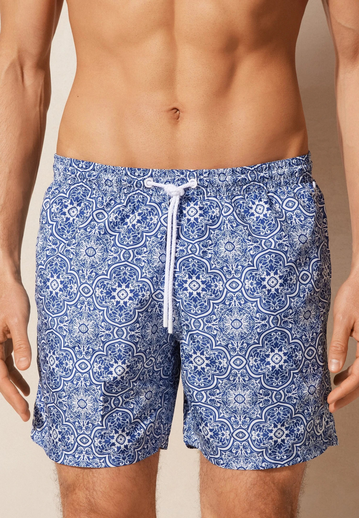 Intimissimi Maiolica - Bañador - J Majolica Print White Blue 1 Intimissimi Maiolica - Bañador - J Majolica Print White Blue