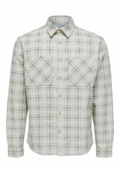 Selected Homme Slhloosefinn Overshirt - Camisa - Egret -Blends Moda Tienda 05f62bd2c177459d8c07bc62d8c5e8ce