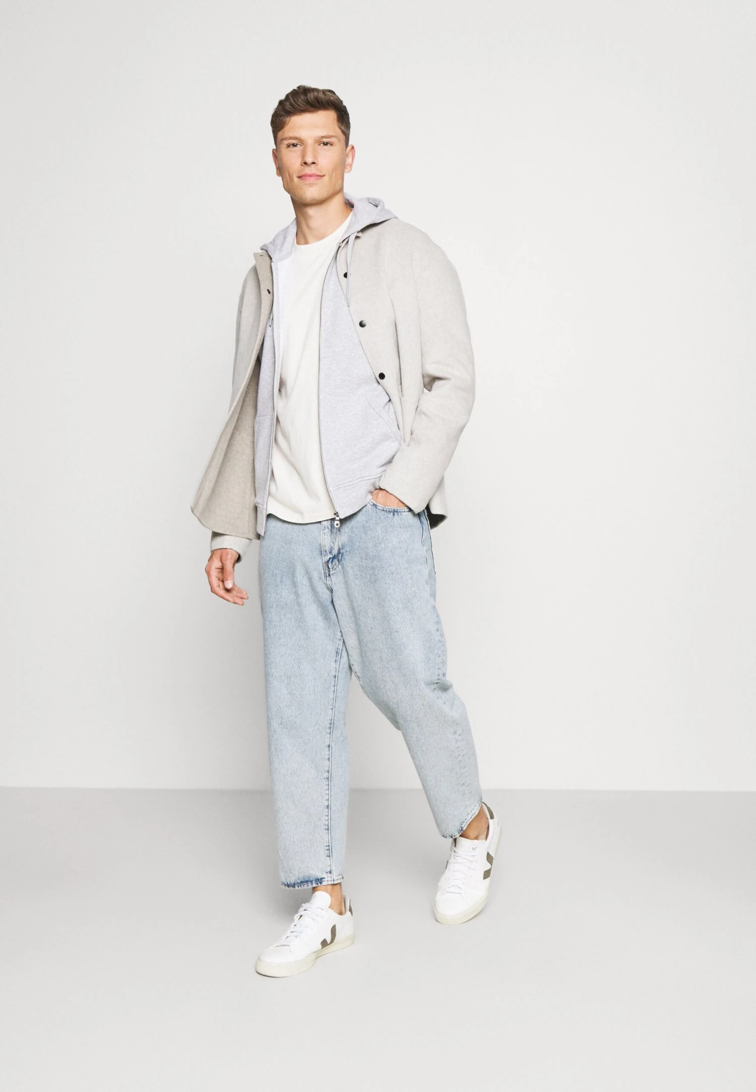 Lyle & Scott Zip Through Hoodie - Sudadera Con Cremallera - Light Grey Marl 2 Lyle & Scott Zip Through Hoodie - Sudadera Con Cremallera - Light Grey Marl - Imagen 2