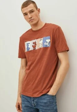 Next Snoopy License Standard - Camiseta Estampada - Rust Brown