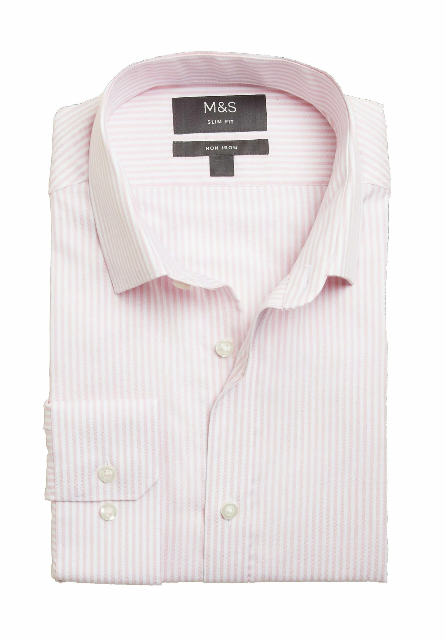 Marks & Spencer Non Iron Pure - Camisa Elegante - Pink 5 Marks & Spencer Non Iron Pure - Camisa Elegante - Pink - Imagen 5