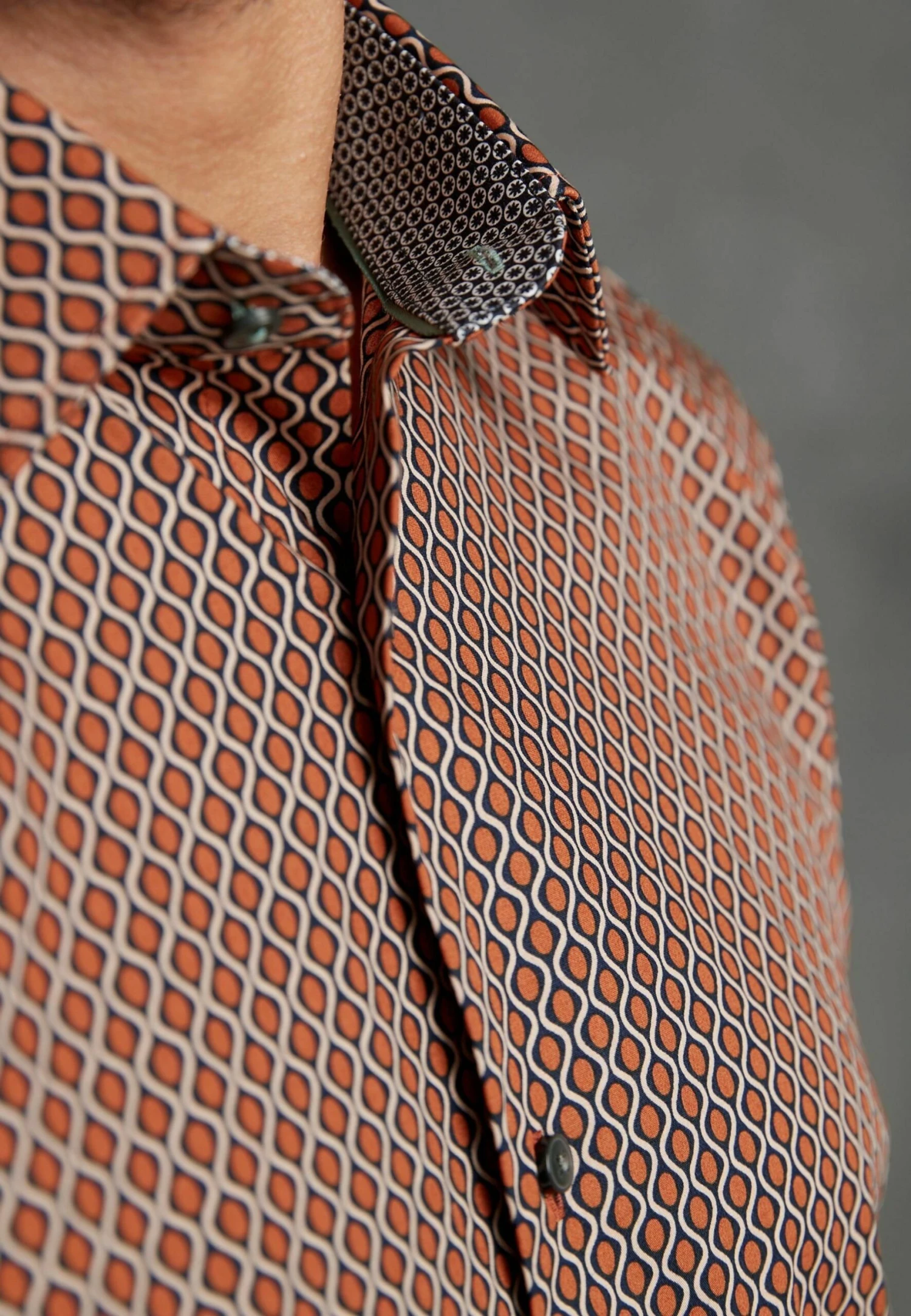 Next Signature Print - Camisa - Orange Rust 1 Next Signature Print - Camisa - Orange Rust