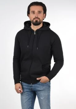 Solid Sdberti Zip-Hood - Sudadera - Black
