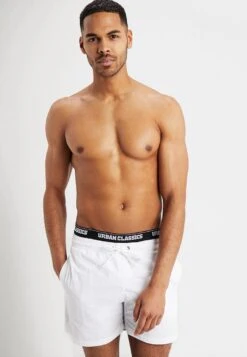 URBAN CLASSICS Two In One Swim - Bañador - White/Black