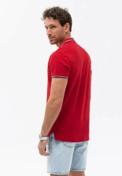 With Contrasting - Polo - Red -Blends Moda Tienda 1c2c068db46547b5980f3e57884cda9b