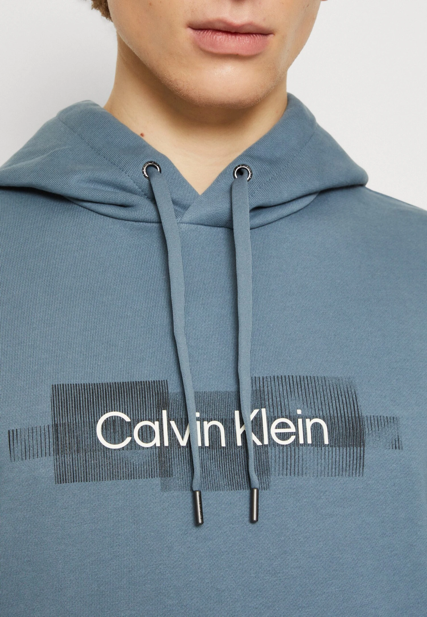 Calvin Klein Box Striped Logo Hoodie - Jersey Con Capucha - Grey Tar 6 Calvin Klein Box Striped Logo Hoodie - Jersey Con Capucha - Grey Tar - Imagen 6