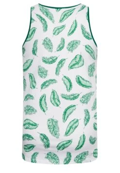 Leaf Print - Top - Green -Blends Moda Tienda 1e1e051cdba84769900d12d0acd42f86