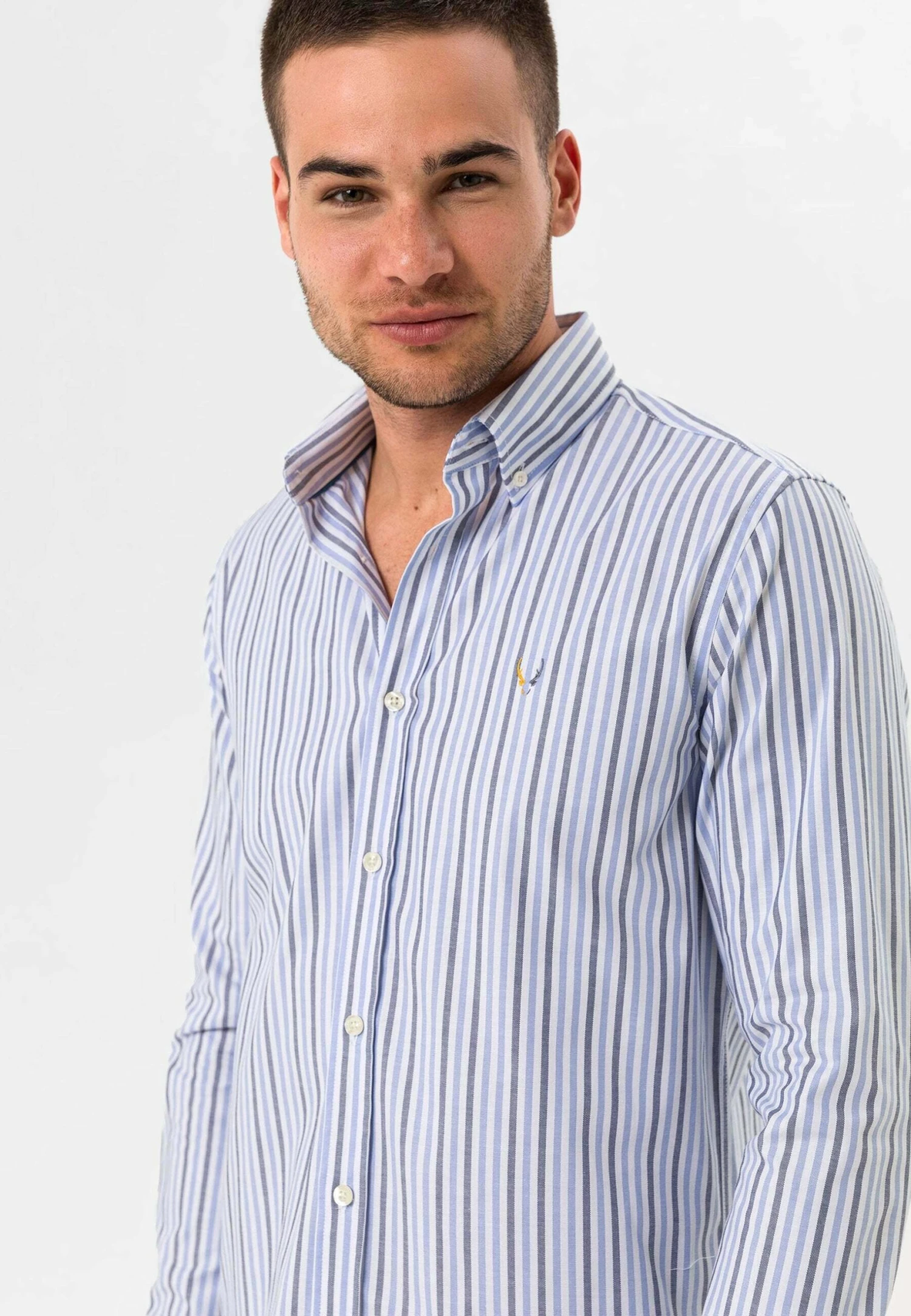 Oxford- Camisa - Blue Grey Stripped 5 Oxford- Camisa - Blue Grey Stripped - Imagen 5