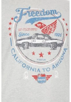 Freedom Slogan Car- Camiseta Estampada - Grey -Blends Moda Tienda 230bbfedcfb043e683724272ccc167db