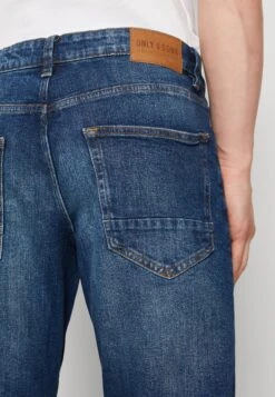 Only & Sons Onsavi Crop - Vaqueros Tapered - Dark Blue Denim -Blends Moda Tienda 23704146a3274157b1158a5ddc14daac