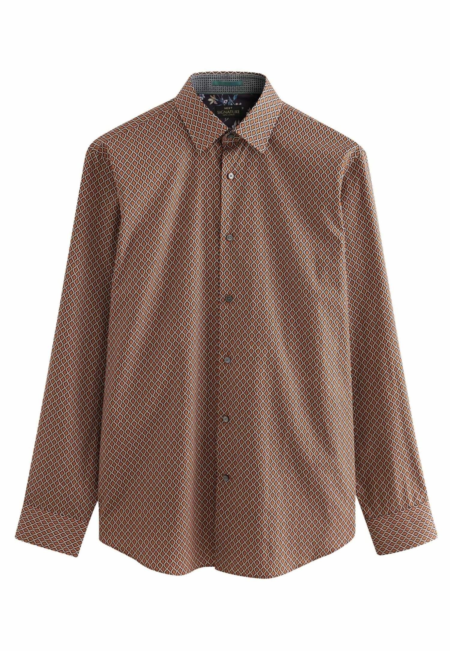 Next Signature Print - Camisa - Orange Rust 4 Next Signature Print - Camisa - Orange Rust - Imagen 4