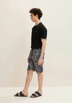 TOM TAILOR Denim Shorts - Grey Big Watery Leaves Print -Blends Moda Tienda 270e6b4241ea4f5586823d345e754f46