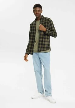 Edc By Esprit Regular Fit - Camisa - Khaki Green -Blends Moda Tienda 2a25d97028674d7090236ae8b1a682f8