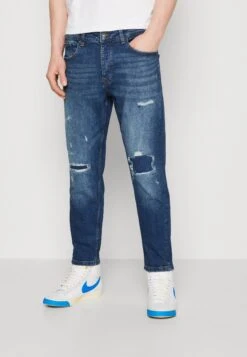 Only & Sons Onsavi Crop - Vaqueros Tapered - Dark Blue Denim