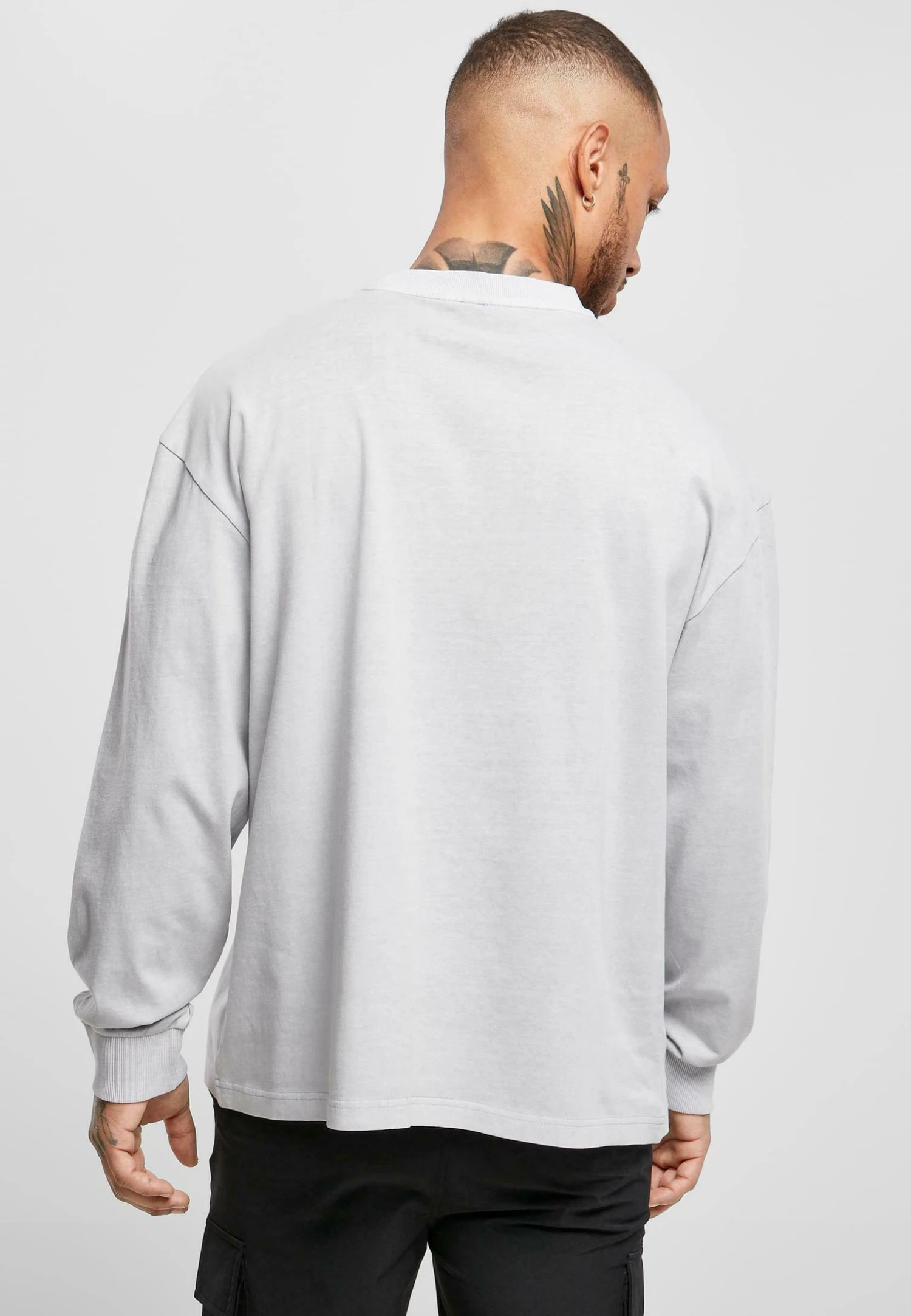 URBAN CLASSICS Pigment Dyed Pocket Longsleeve - Camiseta De Manga Larga - Lightasphalt 3 URBAN CLASSICS Pigment Dyed Pocket Longsleeve - Camiseta De Manga Larga - Lightasphalt - Imagen 3