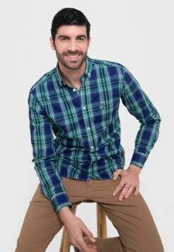 Clásica Cuadro Tartán - Camisa - Azul Marino 9 Clásica Cuadro Tartán - Camisa - Azul Marino -Blends Moda Tienda 3ec88588d0f94dcb9022283a14501475
