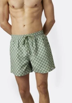 Hunky In Checkerboard Print - Bañador - Khaki