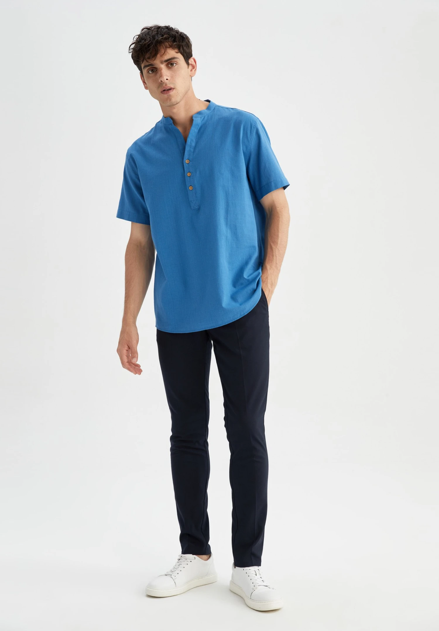 DeFacto Camisa - Indigo 2 DeFacto Camisa - Indigo - Imagen 2