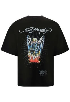 Ed Hardy Flaming-Devil Oversize - Camiseta Estampada - Black -Blends Moda Tienda 45688beb86804c5c95b2f5e25aadda46