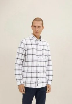 Tom Tailor Camisa - Off White Colorful Check