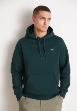 Gant Shield Hoodie - Jersey Con Capucha - Tartan Green