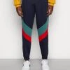 Kaotiko Pantalon Chandal Retro Athletic - Pantalones Deportivos - Navy/Heura/Red