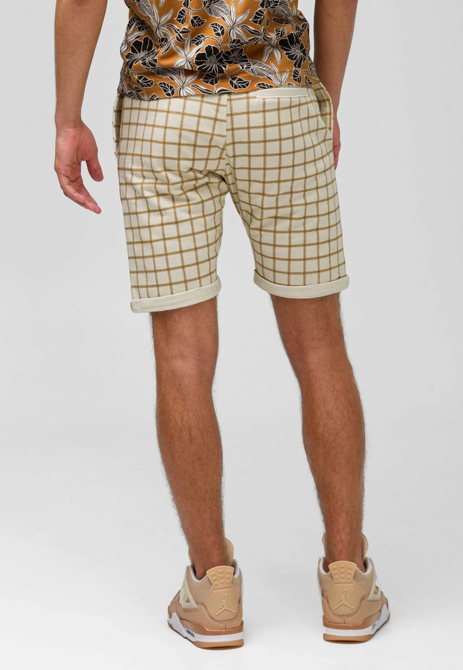 Touch Of Class -With Checkered Pattern - Shorts - Offwhite 2 Touch Of Class -With Checkered Pattern - Shorts - Offwhite - Imagen 2