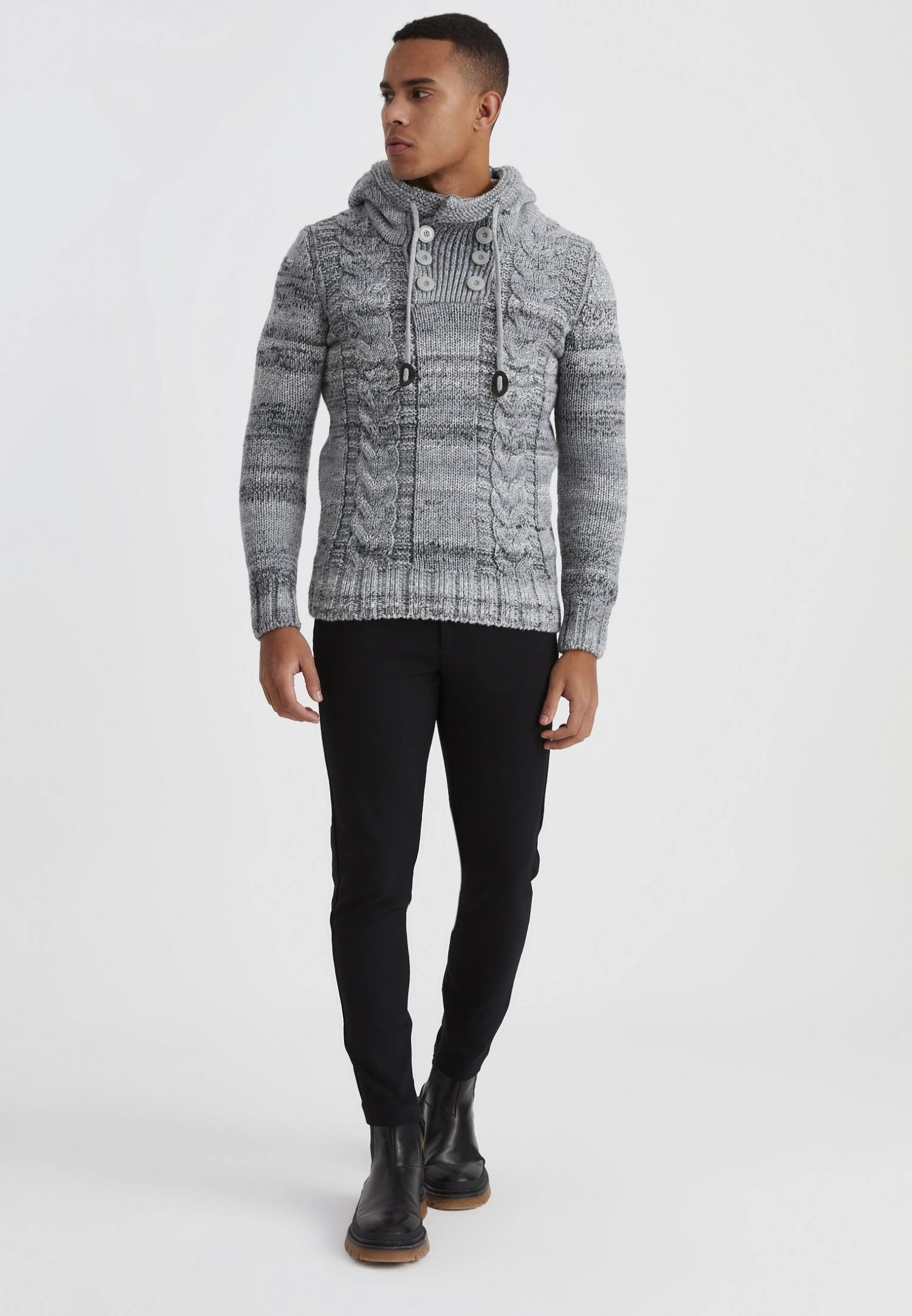 Mit Kapuze - Jersey Con Capucha - Grau 2 Mit Kapuze - Jersey Con Capucha - Grau - Imagen 2