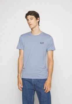 EA7 Emporio Armani Camiseta Estampada - Blu Navy Chiaro