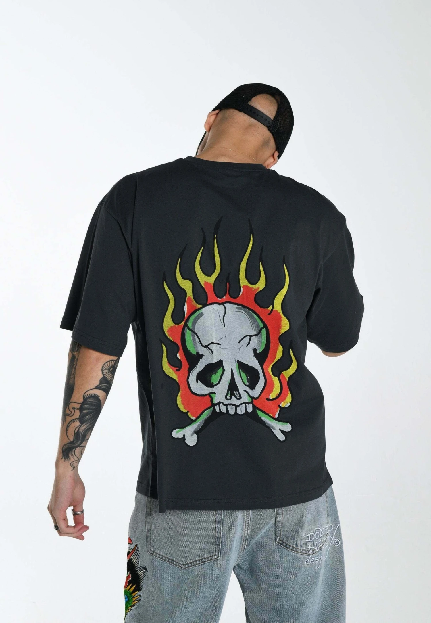 Ed Hardy Skull-Flame- Camiseta Estampada - Black 1 Ed Hardy Skull-Flame- Camiseta Estampada - Black