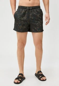 Koton Drawstring Geometric Printed - Bañador - Black