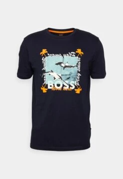 Boss Tee Shark - Camiseta Estampada - Dark Blue -Blends Moda Tienda 611e939be1c143b792985b77f0947097