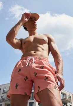 URBAN CLASSICS Pattern - Bañador - Cactus Aop