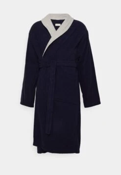 Pier One Shawl Towel Bathrobe - Albornoz -Dark Blue -Blends Moda Tienda 67f610d064e84b5daaa9a12f82d45b4b