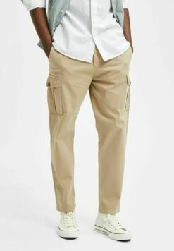 Selected Homme Pantalones Cargo - Chinchilla