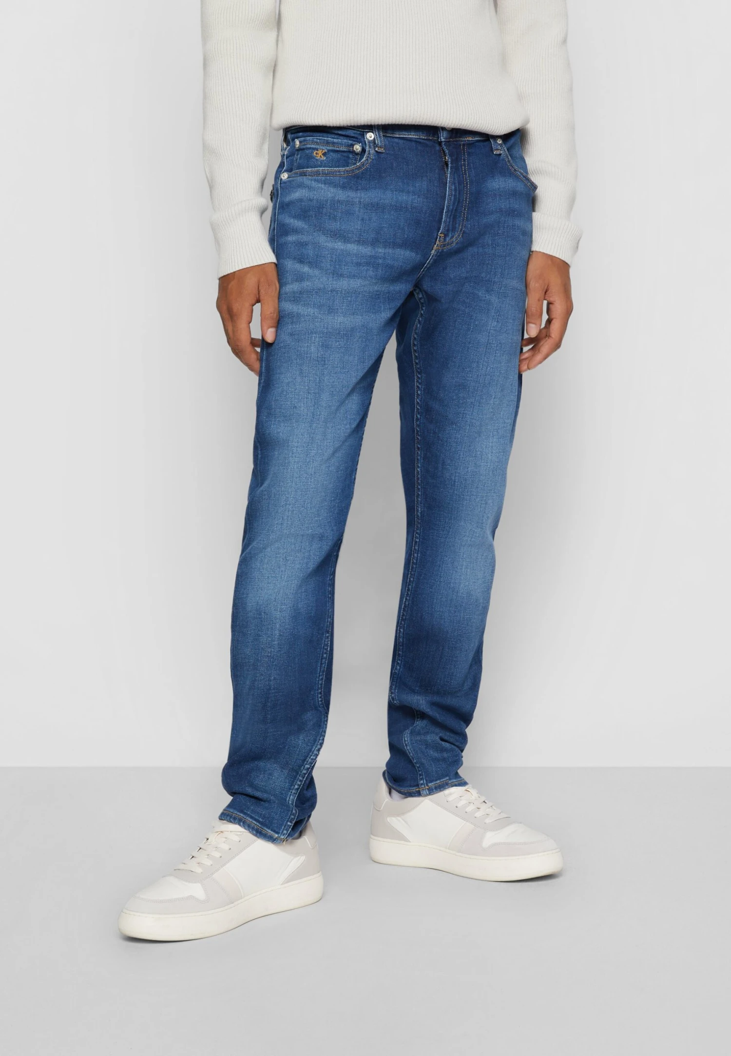 Calvin Klein Jeans Slim - Vaqueros Slim Fit - Mid Blue 1 Calvin Klein Jeans Slim - Vaqueros Slim Fit - Mid Blue