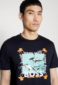 Boss Tee Shark - Camiseta Estampada - Dark Blue -Blends Moda Tienda 758c8616f1754548a0e20145ca3eb52b