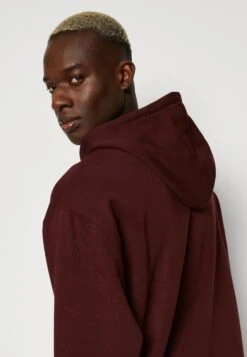 WEEKDAY Oversized Hoodie - Jersey Con Capucha - Dark Red -Blends Moda Tienda 76037847f7f74127b910b4f306ed41ec