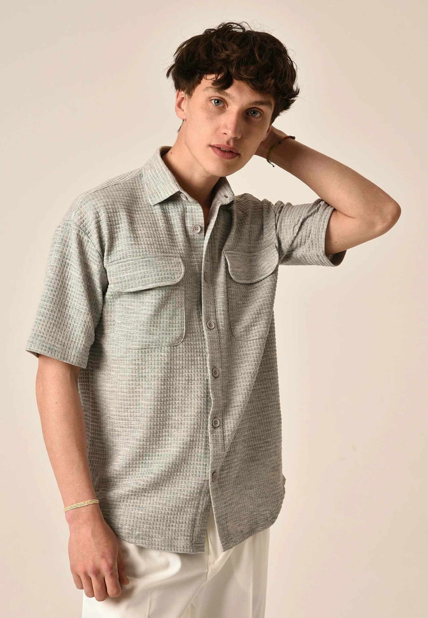 Short Sleeve- Camisa - Grey 1 Short Sleeve- Camisa - Grey