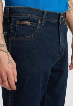 Wrangler Texas- Vaqueros Slim Fit - Dark Blue -Blends Moda Tienda 791847eb61e64266ad53ce8390b004d7