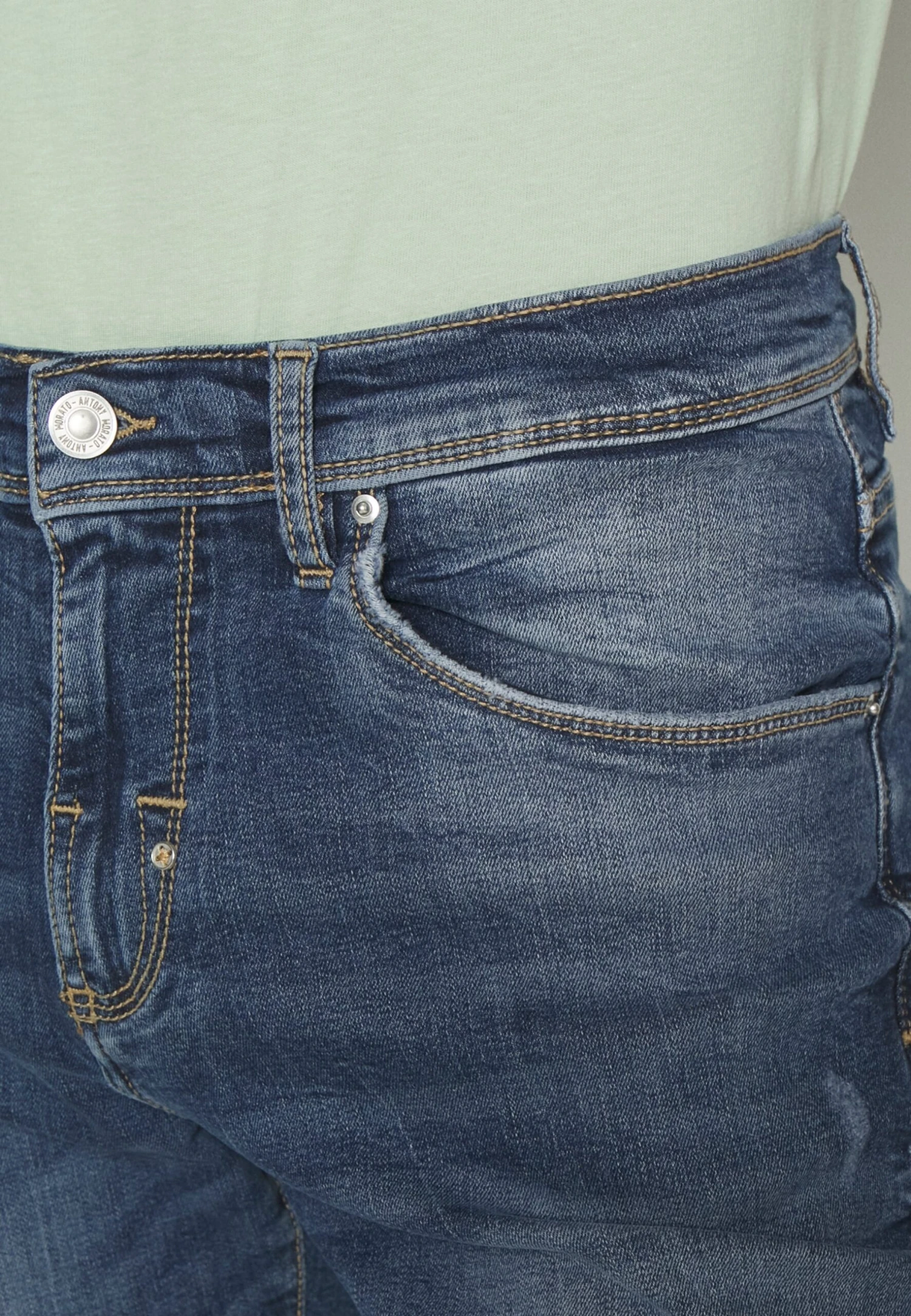 Antony Morato Shorts Dave Skinny Fit In Stretch Denim - Shorts Vaqueros - Blu Denim 4 Antony Morato Shorts Dave Skinny Fit In Stretch Denim - Shorts Vaqueros - Blu Denim - Imagen 4