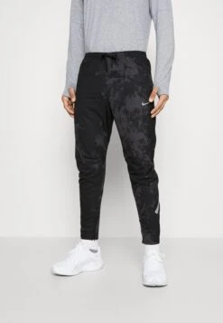 Nike Performance Run Pant - Pantalones Deportivos - Black/Silver-Coloured