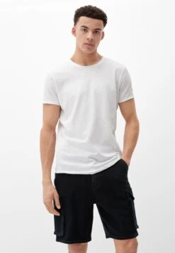 QS By S.Oliver Aus - Shorts Vaqueros - Tiefblau