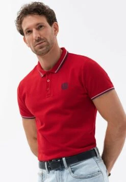 With Contrasting - Polo - Red -Blends Moda Tienda 8152616154264e028a0ff132a87670f1