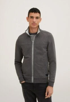 Tom Tailor Sudadera Con Cremallera - Dark Grey Melange