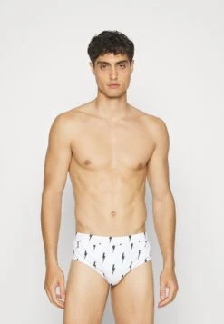 Neil Barrett Thunderbolt - Bañador - Weiß, Schwarz