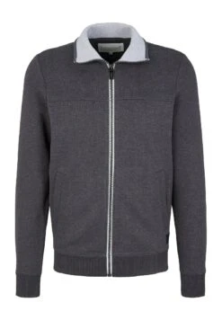 Tom Tailor Sudadera Con Cremallera - Dark Grey Melange -Blends Moda Tienda 89cb21fdaade489aa4104c7a89e56f71
