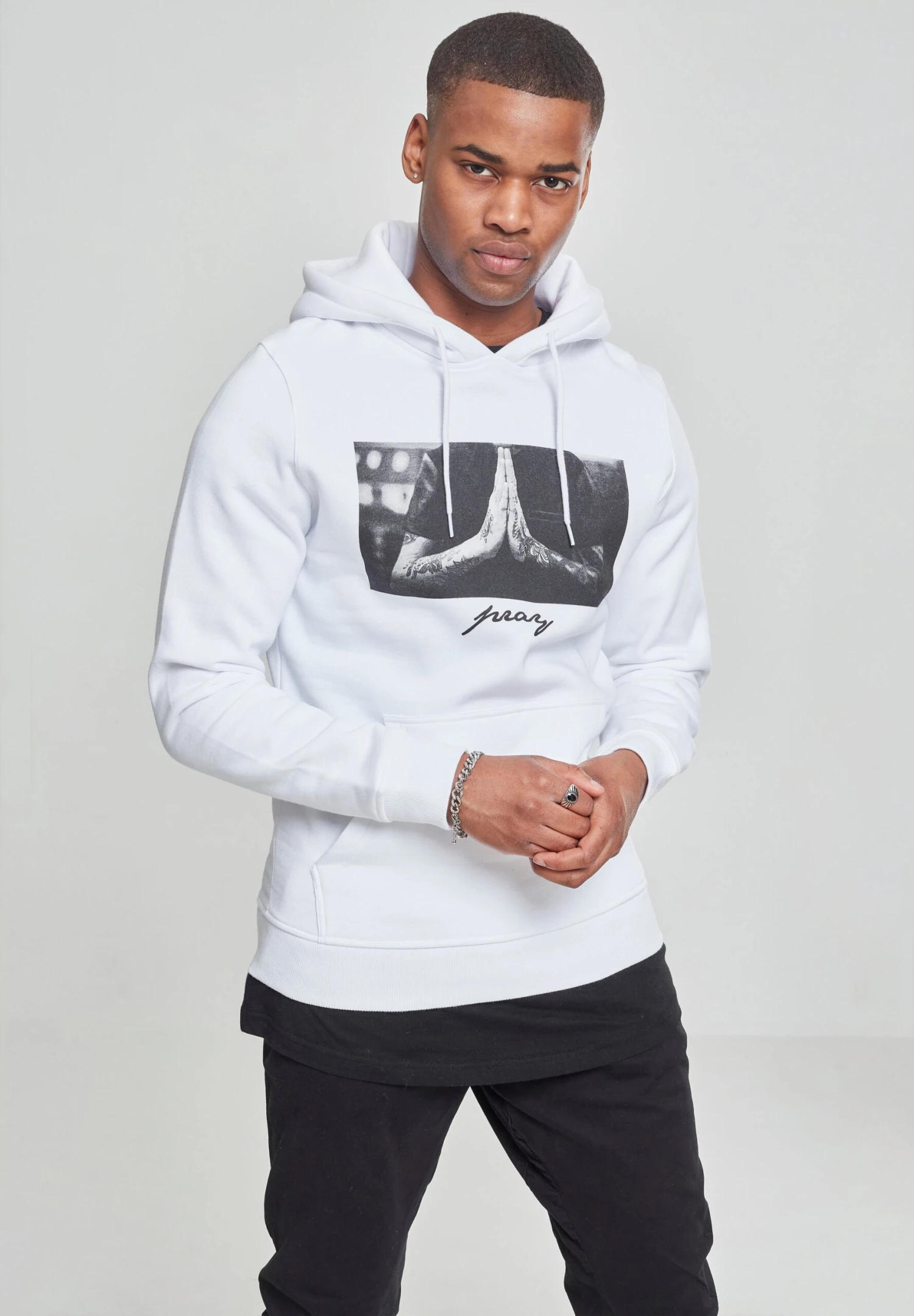 Mister Tee Pray - Jersey Con Capucha - White 5 Mister Tee Pray - Jersey Con Capucha - White - Imagen 5