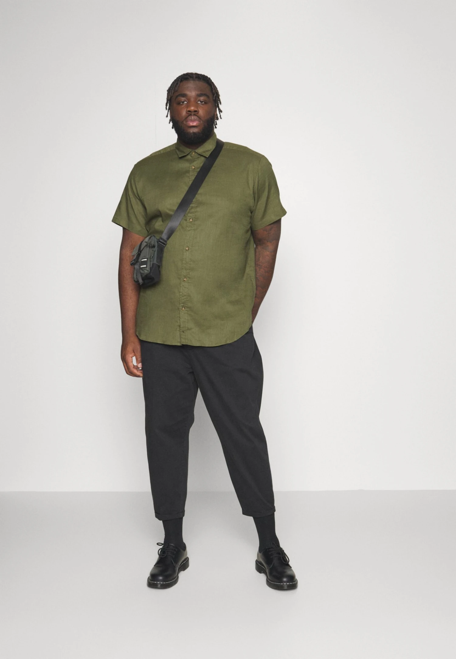 Jack & Jones Jjslub Shirt Plus - Camisa - Olive Night 2 Jack & Jones Jjslub Shirt Plus - Camisa - Olive Night - Imagen 2